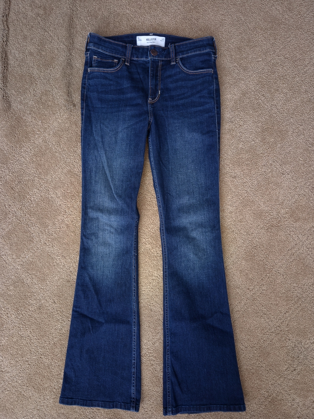 Hollister Women's Dark Indigo Mid Rise Boot Jeans